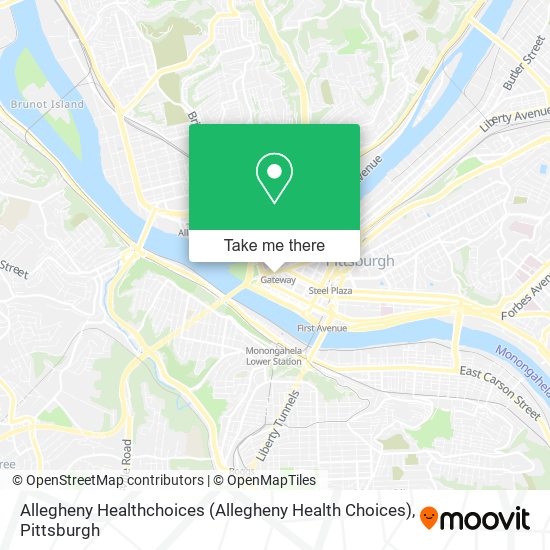 Mapa de Allegheny Healthchoices (Allegheny Health Choices)