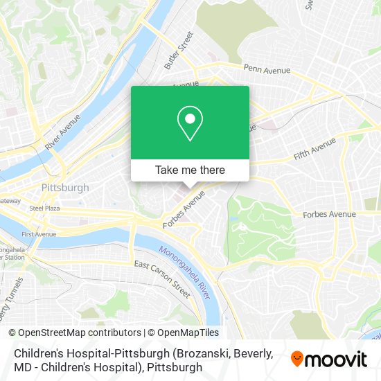 Mapa de Children's Hospital-Pittsburgh (Brozanski, Beverly, MD - Children's Hospital)