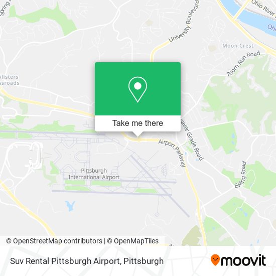 Suv Rental Pittsburgh Airport map
