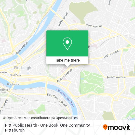 Mapa de Pitt Public Health - One Book, One Community
