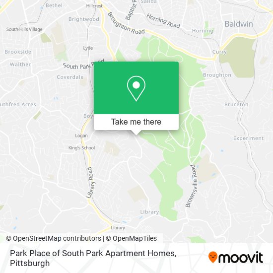 Park Place of South Park Apartment Homes map