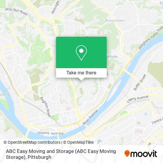 Mapa de ABC Easy Moving and Storage
