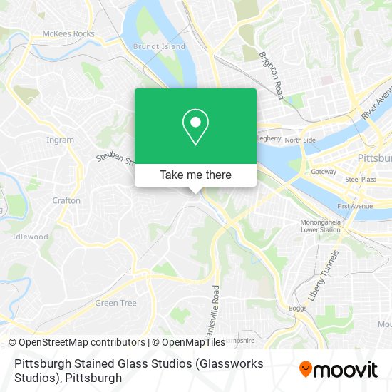 Mapa de Pittsburgh Stained Glass Studios (Glassworks Studios)