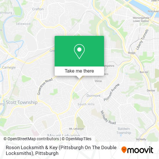Roson Locksmith & Key (Pittsburgh On The Double Locksmiths) map