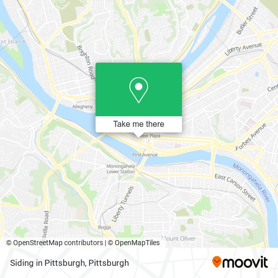 Siding in Pittsburgh map