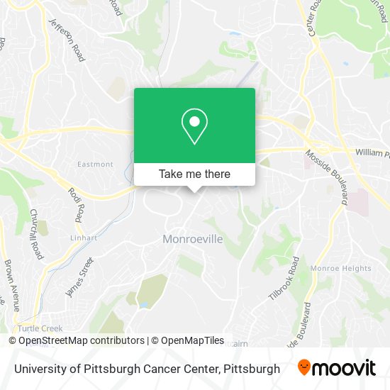 Mapa de University of Pittsburgh Cancer Center