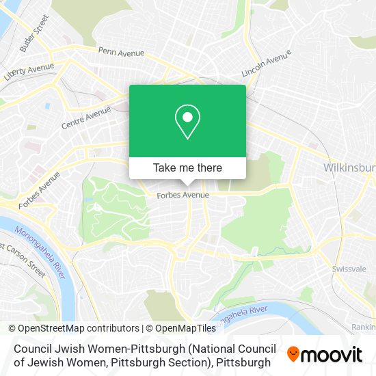 Mapa de Council Jwish Women-Pittsburgh (National Council of Jewish Women, Pittsburgh Section)