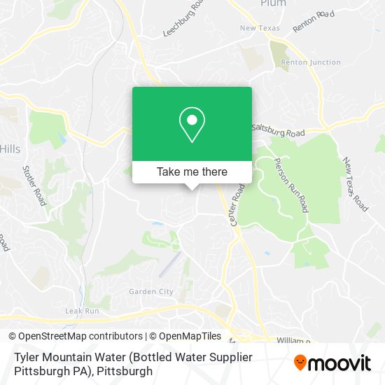 Tyler Mountain Water (Bottled Water Supplier Pittsburgh PA) map