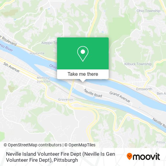 Neville Island Volunteer Fire Dept (Neville Is Gen Volunteer Fire Dept) map