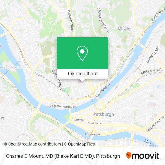 Mapa de Charles E Mount, MD (Blake Karl E MD)