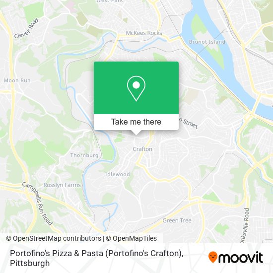Portofino's Pizza & Pasta (Portofino's Crafton) map