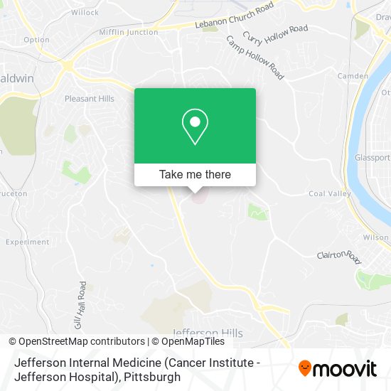 Mapa de Jefferson Internal Medicine (Cancer Institute - Jefferson Hospital)