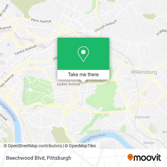 Beechwood Blvd map