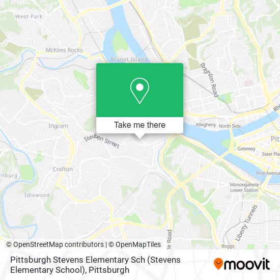 Pittsburgh Stevens Elementary Sch (Stevens Elementary School) map