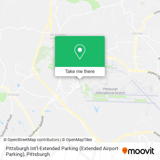 Mapa de Pittsburgh Int'l-Extended Parking (Extended Airport Parking)