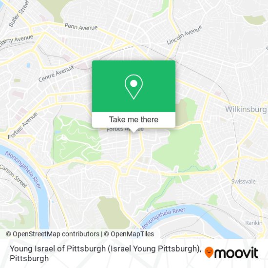 Young Israel of Pittsburgh map