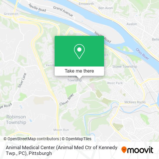 Animal Medical Center (Animal Med Ctr of Kennedy Twp., PC) map