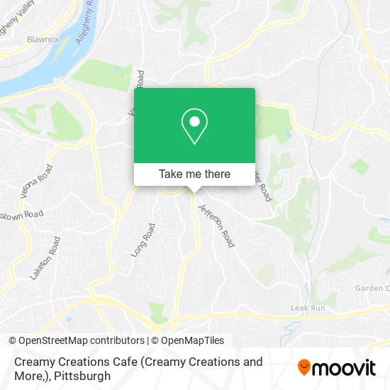 Creamy Creations Cafe (Creamy Creations and More,) map