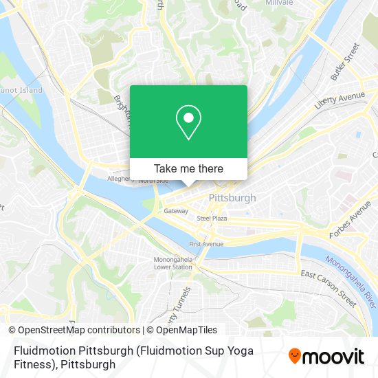 Fluidmotion Pittsburgh (Fluidmotion Sup Yoga Fitness) map