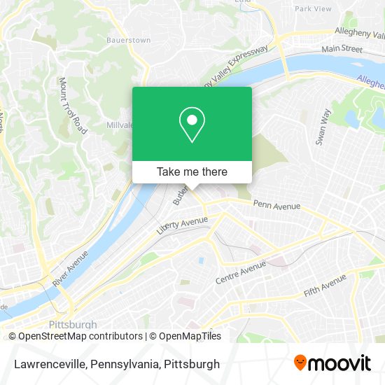 Mapa de Lawrenceville, Pennsylvania
