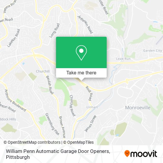 Mapa de William Penn Automatic Garage Door Openers