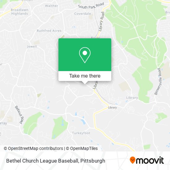 Mapa de Bethel Church League Baseball