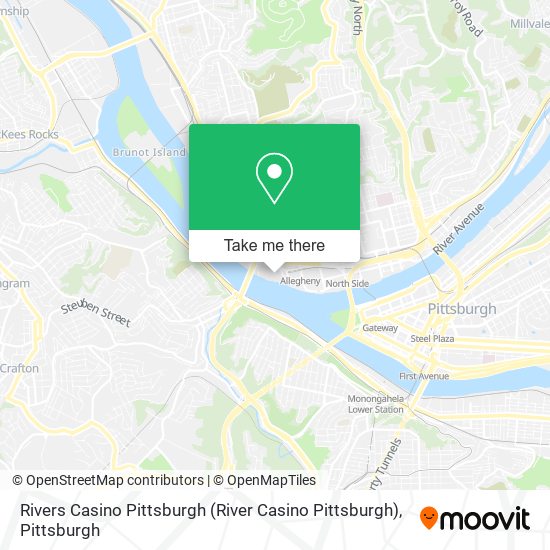 Mapa de Rivers Casino Pittsburgh (River Casino Pittsburgh)