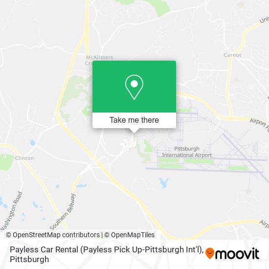 Mapa de Payless Car Rental (Payless Pick Up-Pittsburgh Int'l)