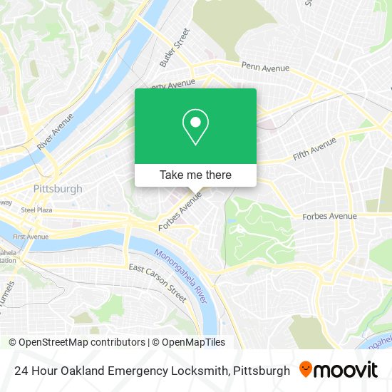 24 Hour Oakland Emergency Locksmith map