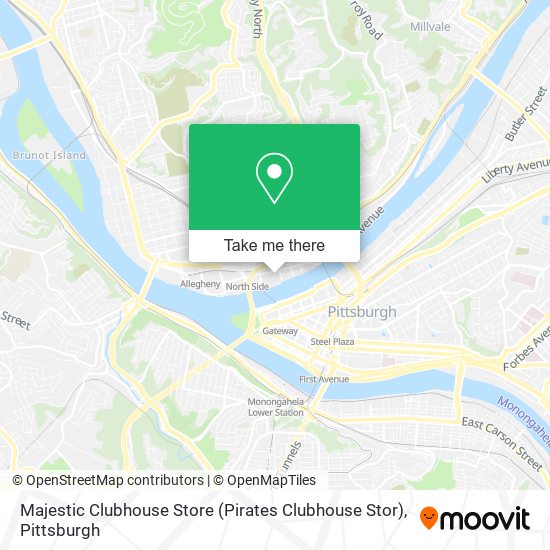 Mapa de Majestic Clubhouse Store (Pirates Clubhouse Stor)