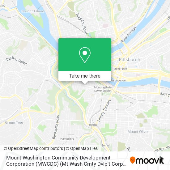Mount Washington Community Development Corporation (MWCDC) (Mt Wash Cmty Dvlp’t Corp Pittsburgh) map