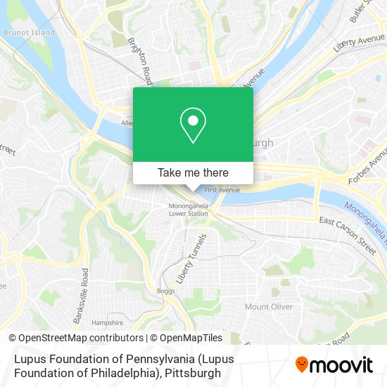 Mapa de Lupus Foundation of Pennsylvania