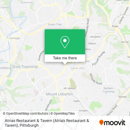 Mapa de Atrias Restaurant & Tavern (Atria's Restaurant & Tavern)