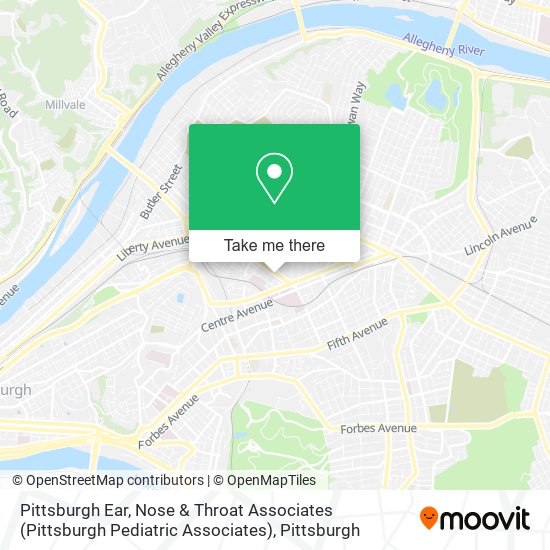 Pittsburgh Ear, Nose & Throat Associates (Pittsburgh Pediatric Associates) map