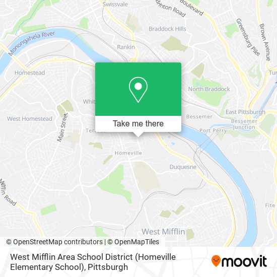 West Mifflin Area School District (Homeville Elementary School) map