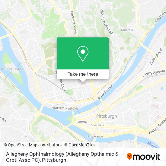 Mapa de Allegheny Ophthalmology (Allegheny Opthalmic & Orbtl Assc PC)