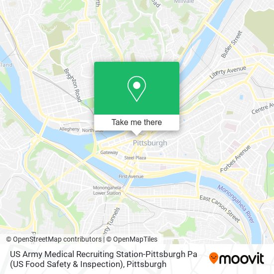 US Army Medical Recruiting Station-Pittsburgh Pa (US Food Safety & Inspection) map