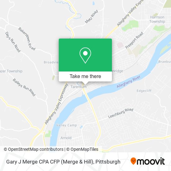 Gary J Merge CPA CFP (Merge & Hill) map