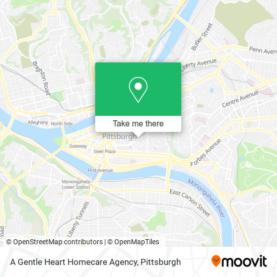 A Gentle Heart Homecare Agency map