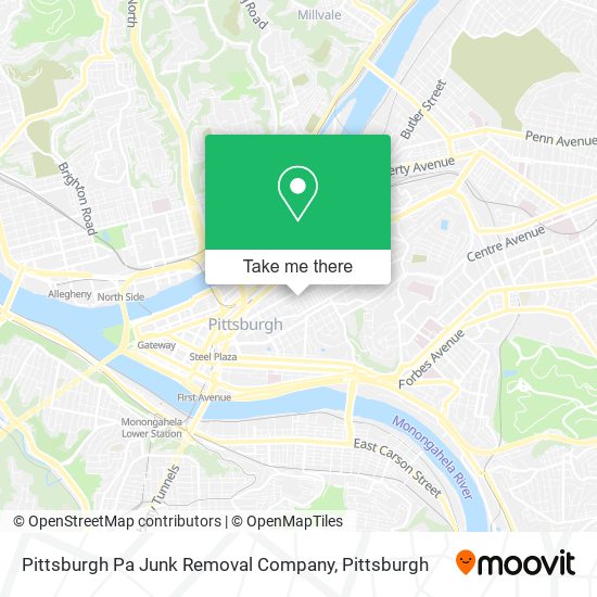 Pittsburgh Pa Junk Removal Company map