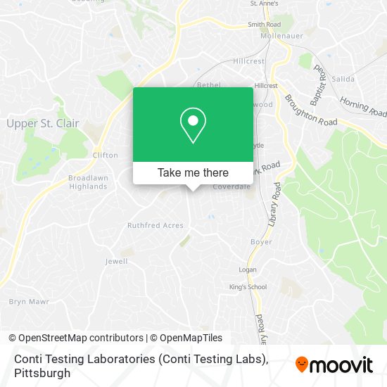 Conti Testing Laboratories (Conti Testing Labs) map