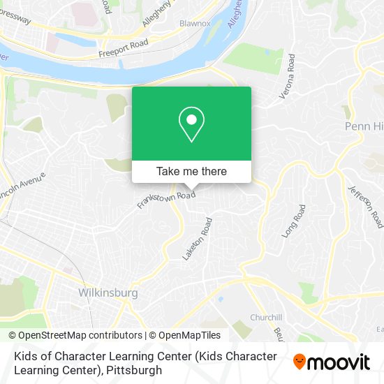 Mapa de Kids of Character Learning Center