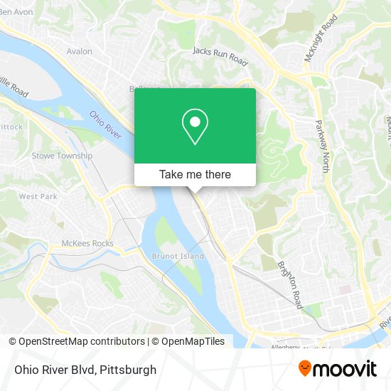 Ohio River Blvd map