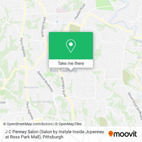 J C Penney Salon (Salon by Instyle Inside Jcpenney at Ross Park Mall) map