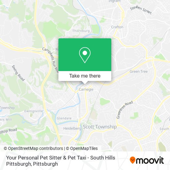 Your Personal Pet Sitter & Pet Taxi - South Hills Pittsburgh map