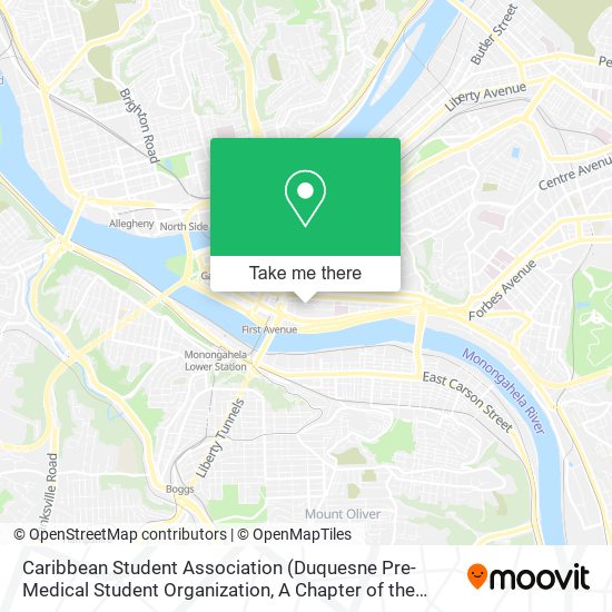 Caribbean Student Association (Duquesne Pre-Medical Student Organization, A Chapter of the Amsa) map