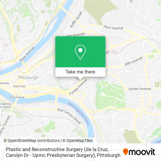 Mapa de Plastic and Reconstructive Surgery (de la Cruz, Carolyn Dr - Upmc Presbyterian Surgery)