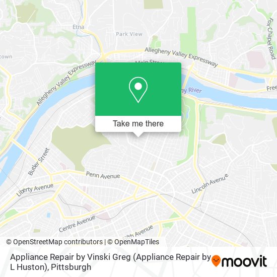 Appliance Repair by Vinski Greg (Appliance Repair by L Huston) map