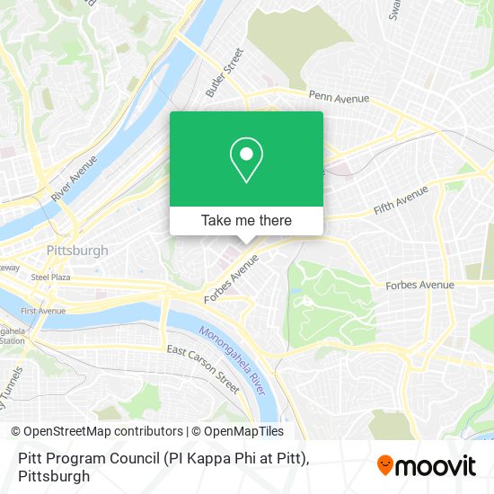 Pitt Program Council (PI Kappa Phi at Pitt) map