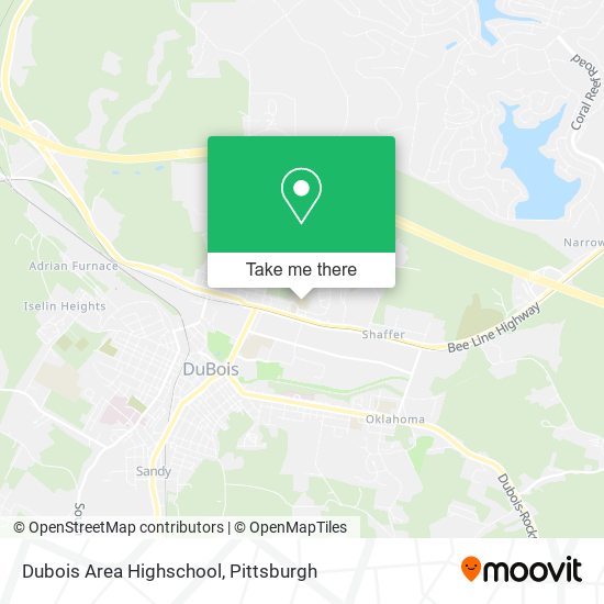 Dubois Area Highschool map